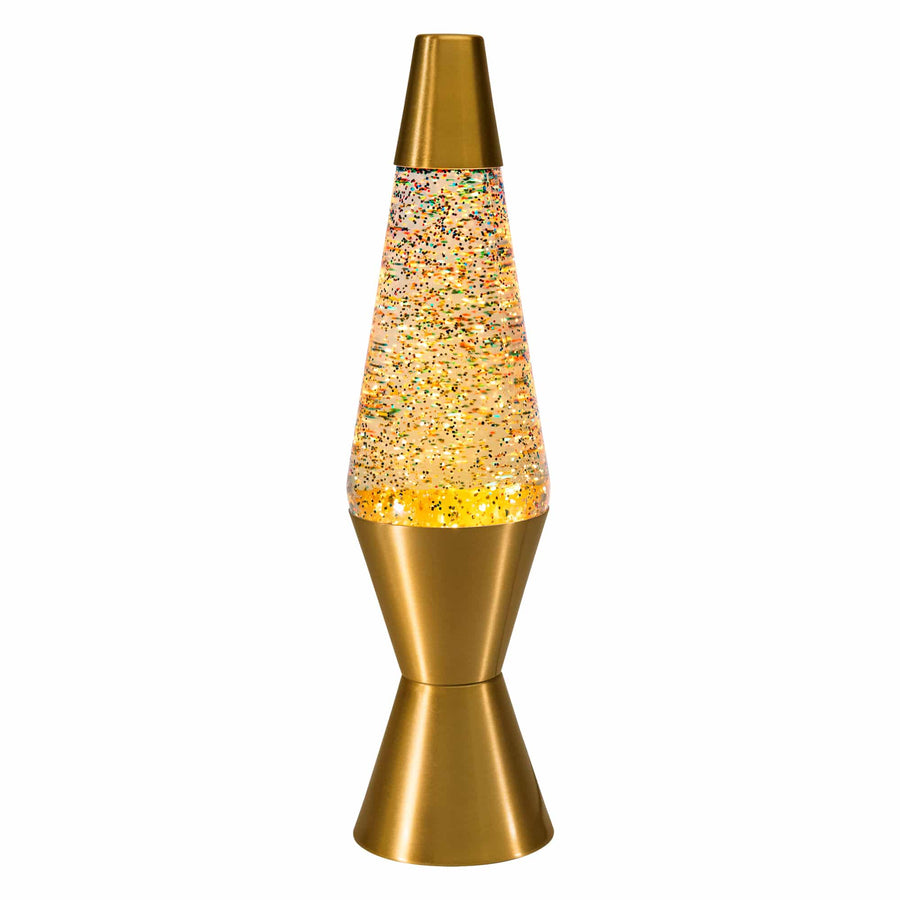 14.5″ LAMP RAINBOW GLITTER – CLEAR/GOLD F1