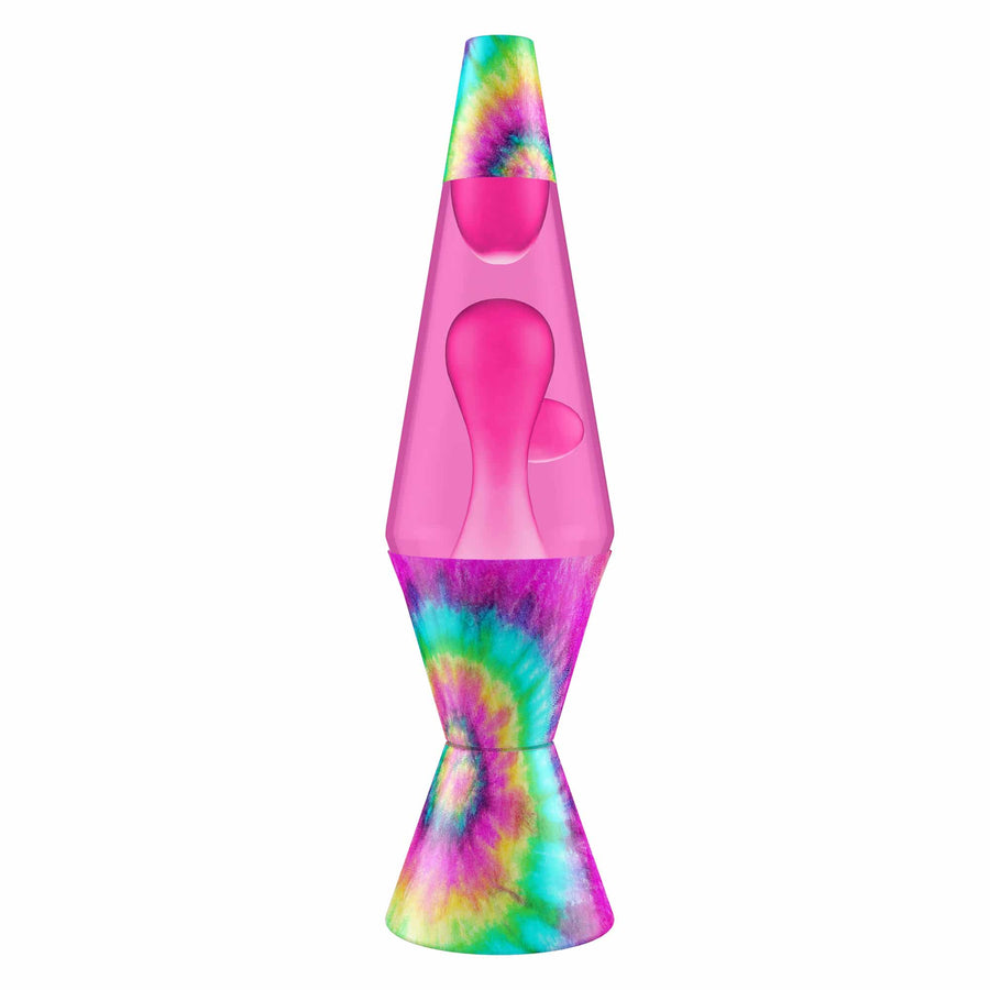 14.5″ LAMP – TIE DYE PINK SPIRAL V0